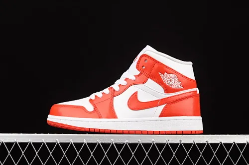 All categories Air Jordan Jordan series basketball shoes Air Jordan 1 Mid G version pure original Air Jordan 1 Mid AJ1 Joe 1 Havana red Chinese basketball shoes BQ6472-116